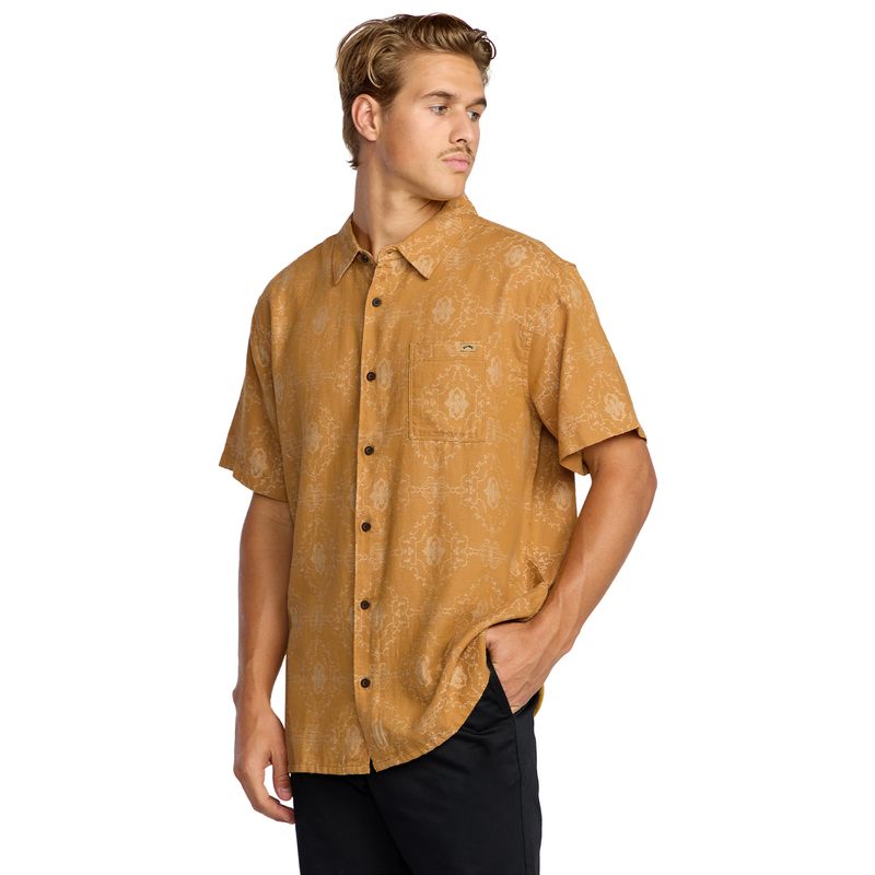 Camisa-Para-Hombre-Manga-Corta-Sundays-Jacquard-SS-Amarillo-Billabong