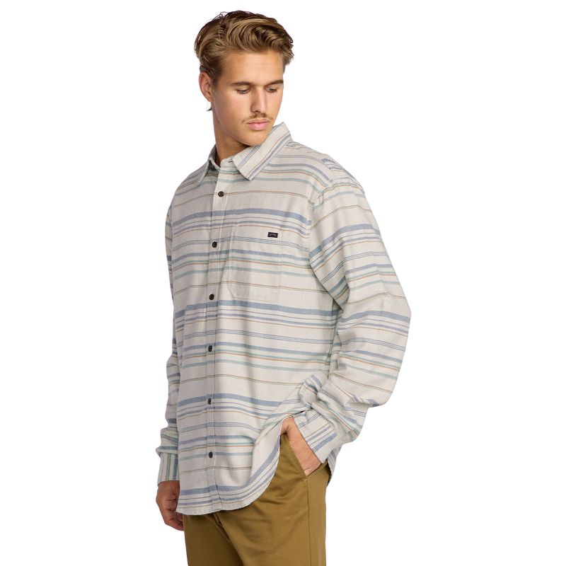 Camisa-Para-Hombre-Manga-Larga-Coastline-Flannel-Beige-Billabong