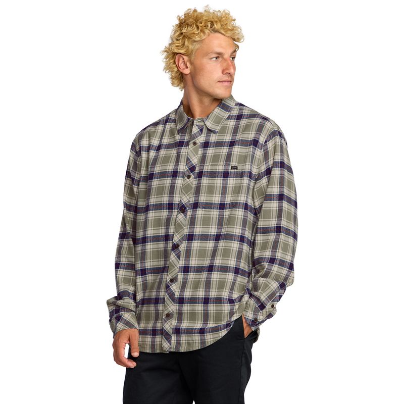 Camisa-Para-Hombre-Manga-Larga-Coastline-Flannel-Verde-Billabong