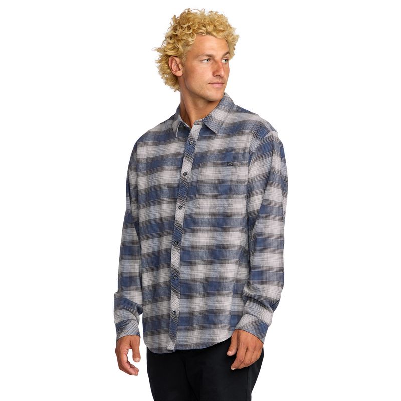Camisa-Para-Hombre-Manga-Larga-Coastline-Flannel-Azul-Billabong