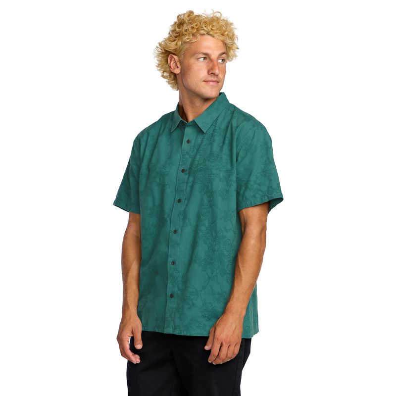 Camisa-Para-Hombre-Manga-Corta-Sunshines-Garage-SS-Verde-Billabong