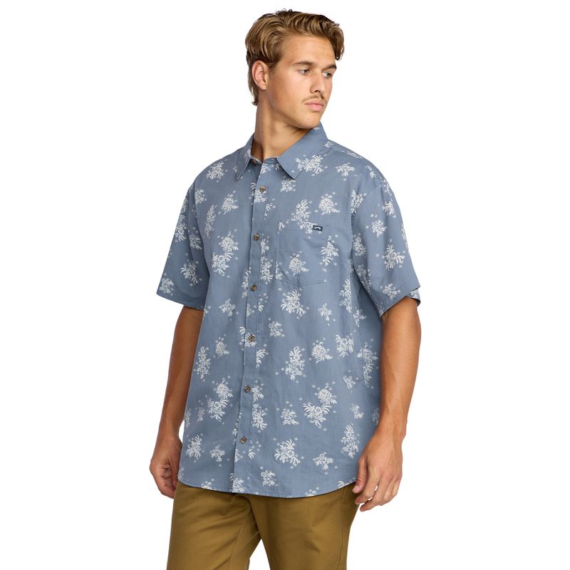 Camisa-Para-Hombre-Manga-Corta-Sundays-Mini-SS-Azul-Billabong