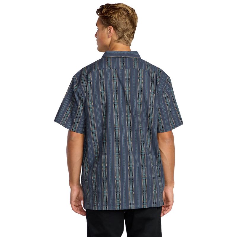 Camisa-Para-Hombre-Manga-Corta-Sundays-Jacquard-SS-Azul-Billabong