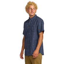 Camisa Para Hombre Manga Corta All Day Jacquard Azul Billabong