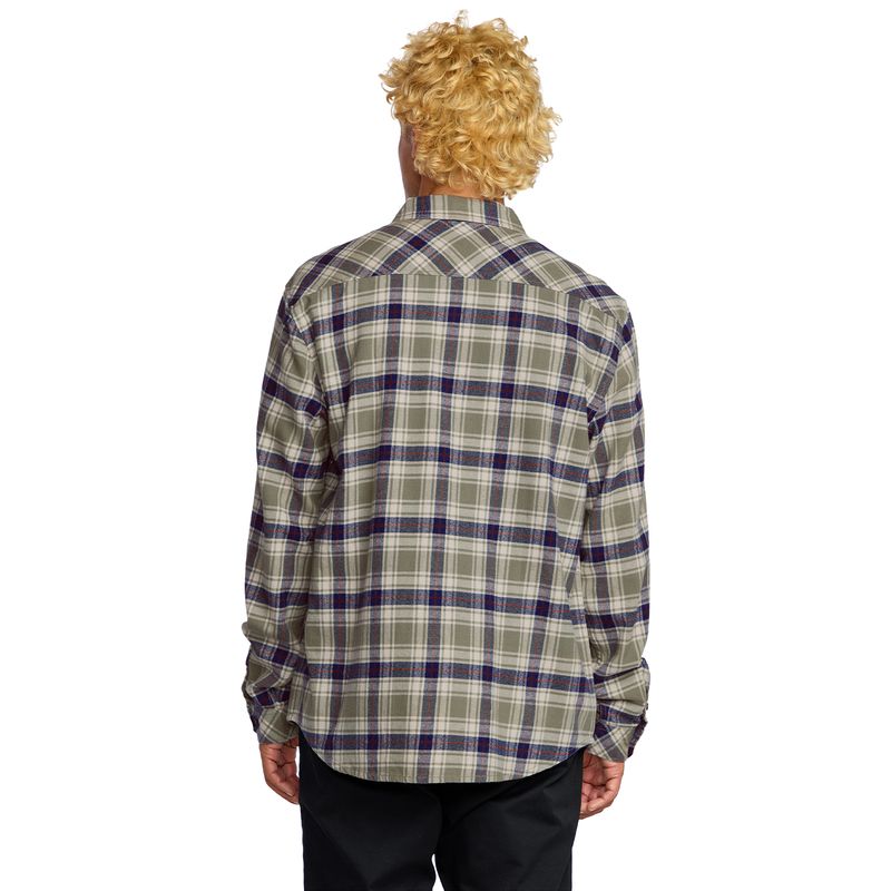 Camisa-Para-Hombre-Manga-Larga-Coastline-Flannel-Verde-Billabong