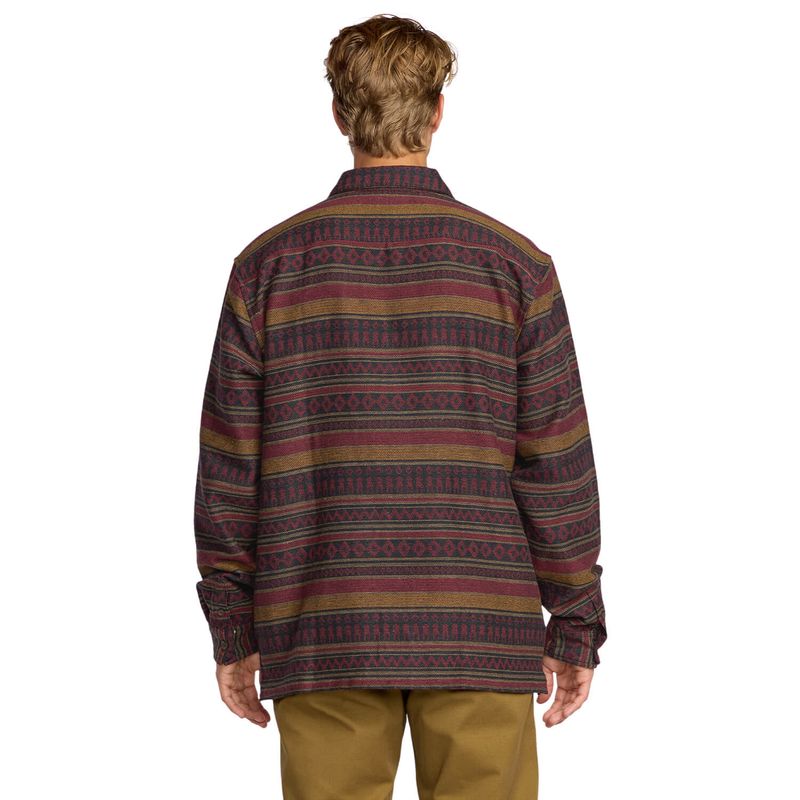 Camisa-Para-Hombre-Manga-Larga-Offshore-Jacquard-Flannel-Brick-Billabong