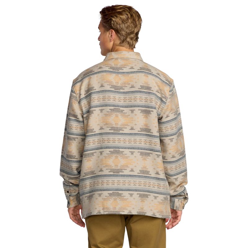 Camisa-Para-Hombre-Manga-Larga-Offshore-Jacquard-Flannel-Beige-Billabong