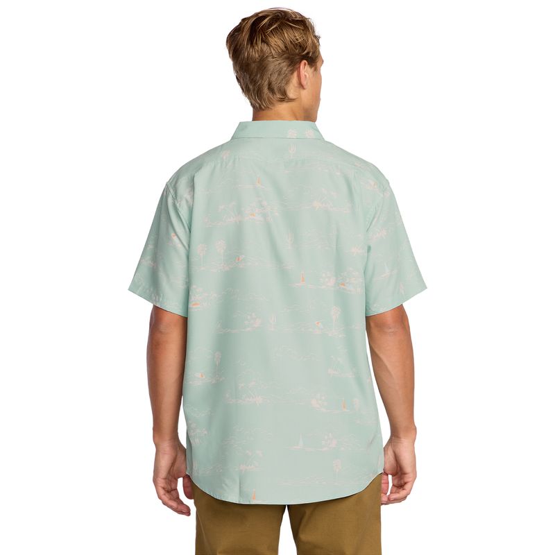 Camisa-Para-Hombre-Manga-Corta-Sundays-Lounge-SS-Verde-Billabong