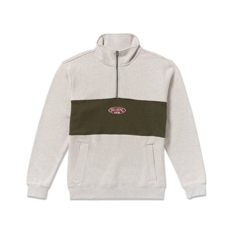 Polera-Para-Hombre-Bad-Dog-3-4-Mock-Beige-Billabong