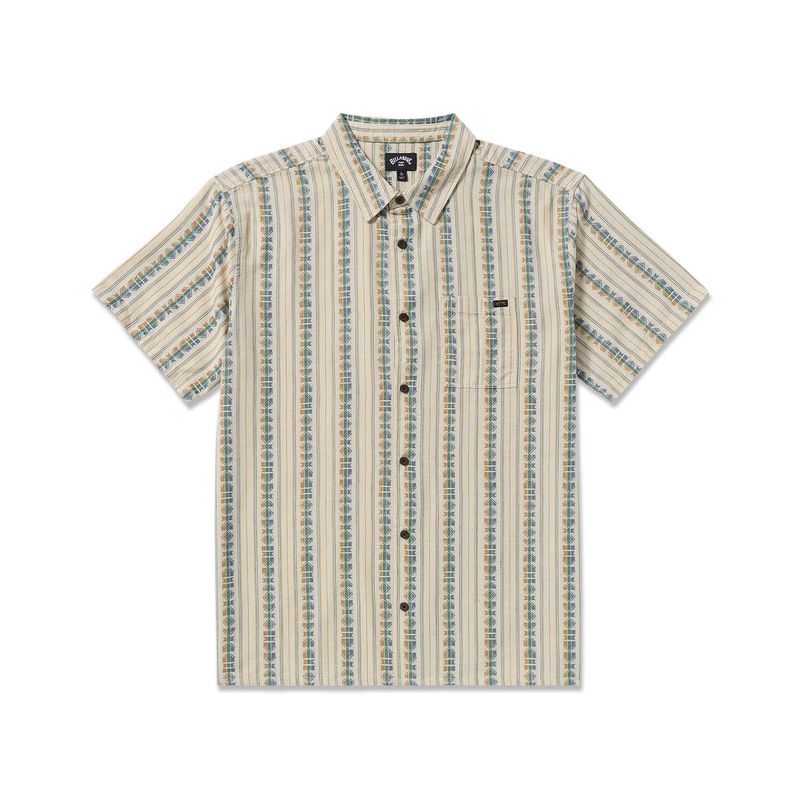 Camisa-Para-Hombre-Manga-Corta-Sundays-Jacquard-SS-Beige-Billabong