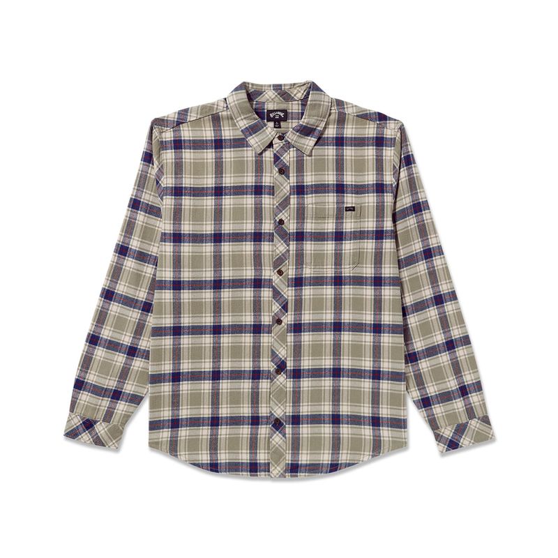 Camisa-Para-Hombre-Manga-Larga-Coastline-Flannel-Verde-Billabong