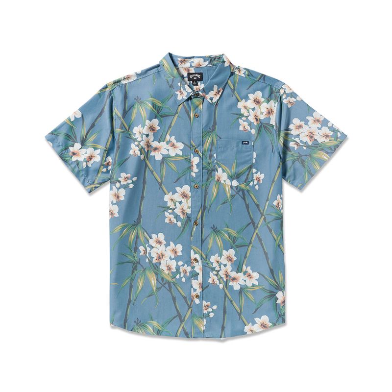 Camisa-Para-Hombre-Manga-Corta-Sundays-Lounge-SS-Azul-Billabong