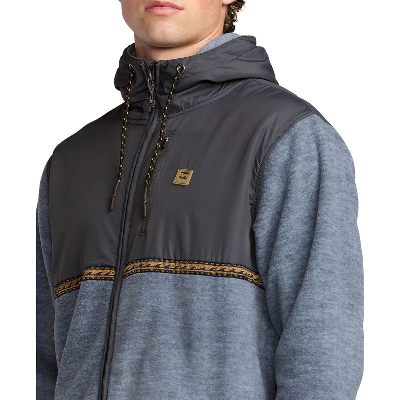 Polera-Para-Hombre-Boundary-Lite-Zip-Azul-Billabong