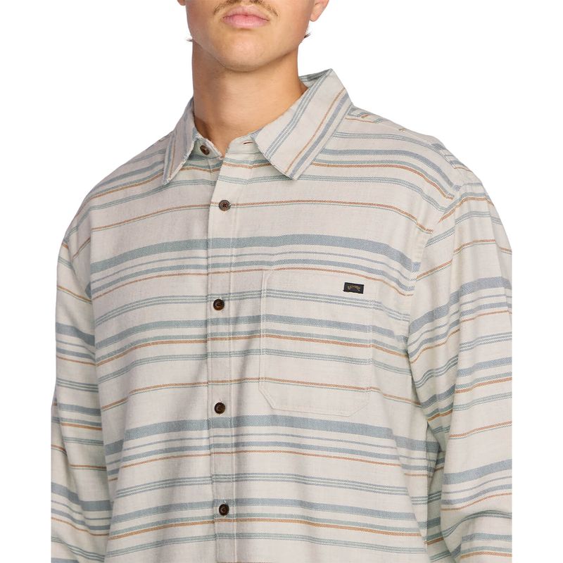 Camisa-Para-Hombre-Manga-Larga-Coastline-Flannel-Beige-Billabong