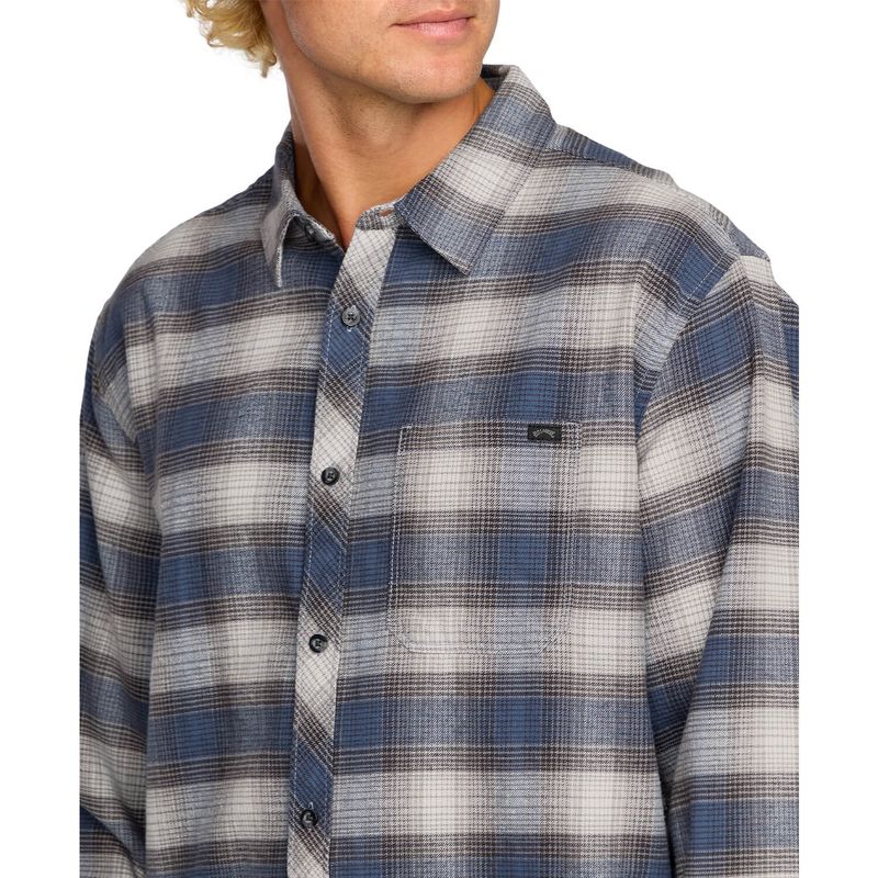 Camisa-Para-Hombre-Manga-Larga-Coastline-Flannel-Azul-Billabong