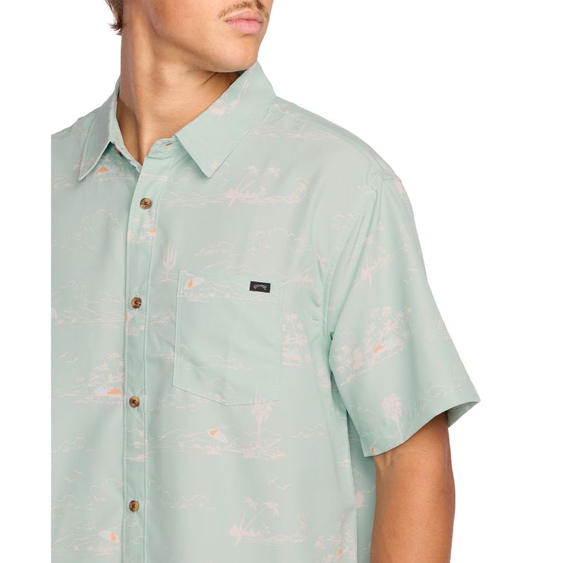 Camisa-Para-Hombre-Manga-Corta-Sundays-Lounge-SS-Verde-Billabong