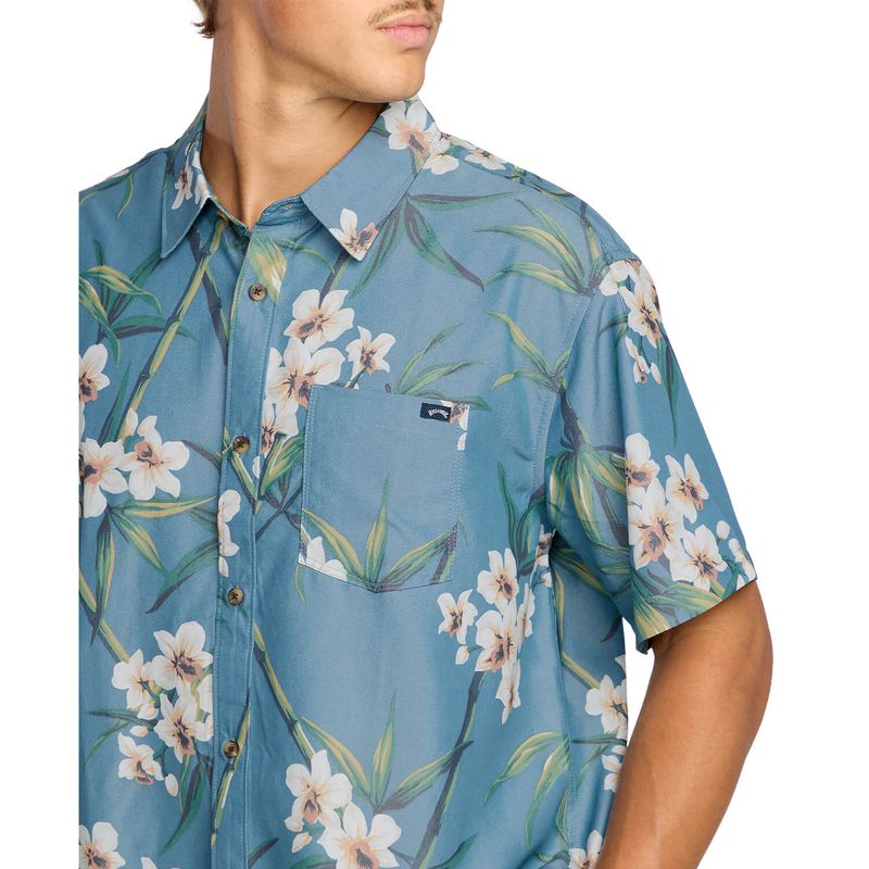 Camisa-Para-Hombre-Manga-Corta-Sundays-Lounge-SS-Azul-Billabong