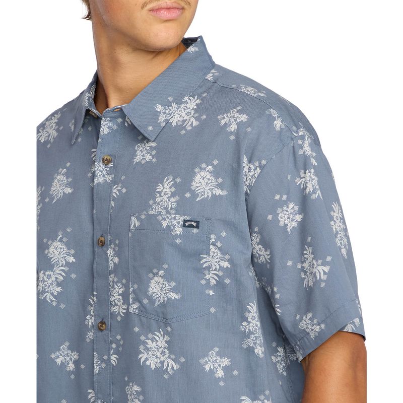 Camisa-Para-Hombre-Manga-Corta-Sundays-Mini-SS-Azul-Billabong