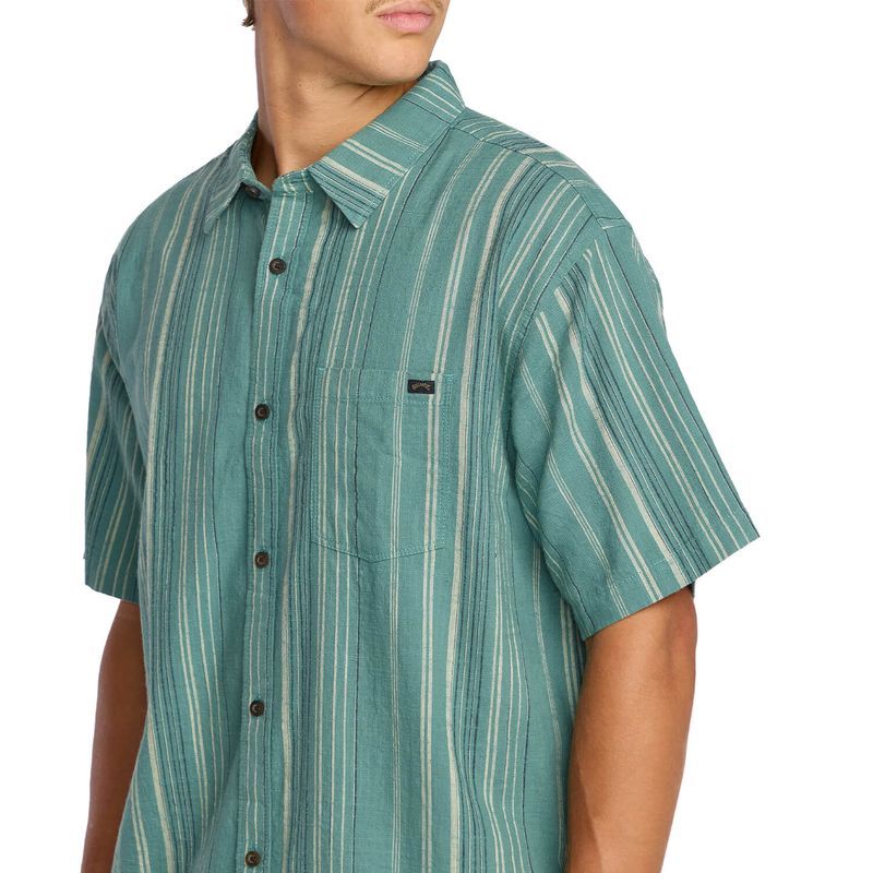 Camisa-Para-Hombre-Manga-Corta-All-Day-Stripe-SS-Verde-Billabong