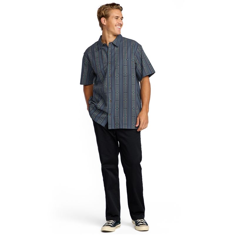 Camisa-Para-Hombre-Manga-Corta-Sundays-Jacquard-SS-Azul-Billabong