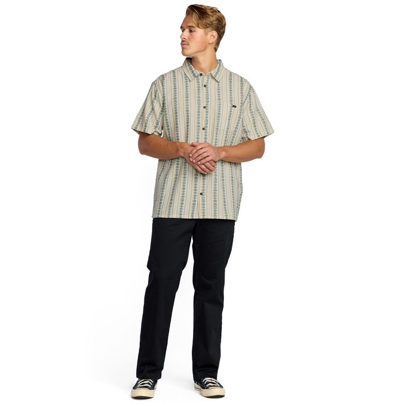 Camisa-Para-Hombre-Manga-Corta-Sundays-Jacquard-SS-Beige-Billabong