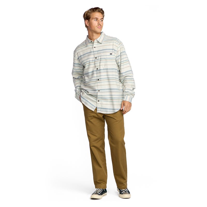 Camisa-Para-Hombre-Manga-Larga-Coastline-Flannel-Beige-Billabong