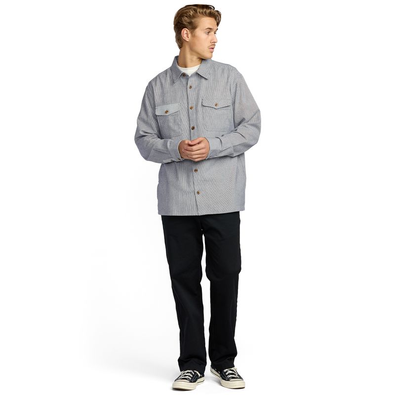 Camisa-Para-Hombre-Manga-Larga-Austin-Garage-Ls-Azul-Billabong