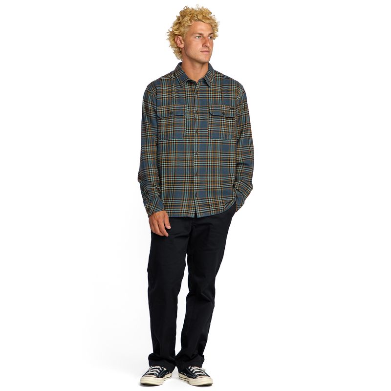 Camisa-Para-Hombre-Manga-Larga-Offshore-Flannel-Azul-Billabong