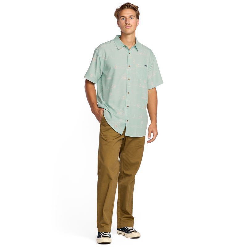 Camisa-Para-Hombre-Manga-Corta-Sundays-Lounge-SS-Verde-Billabong