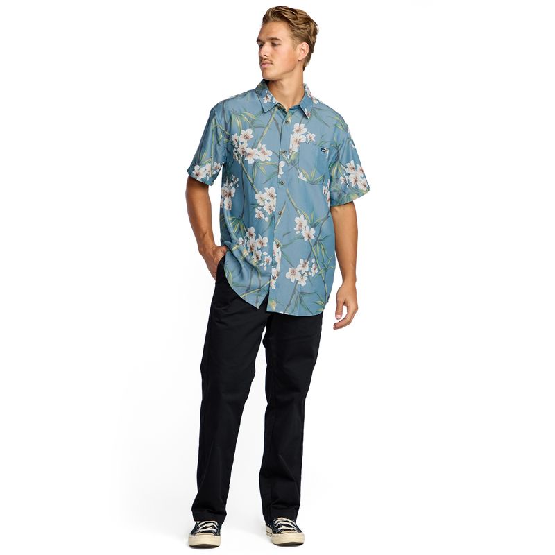 Camisa-Para-Hombre-Manga-Corta-Sundays-Lounge-SS-Azul-Billabong