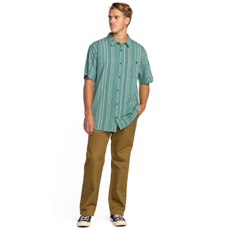Camisa-Para-Hombre-Manga-Corta-All-Day-Stripe-SS-Verde-Billabong