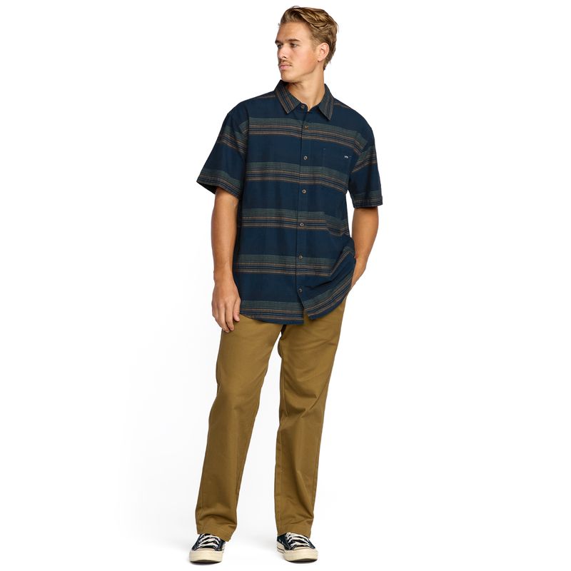 Camisa-Para-Hombre-Manga-Corta-All-Day-Stripe-SS-Azul-Billabong