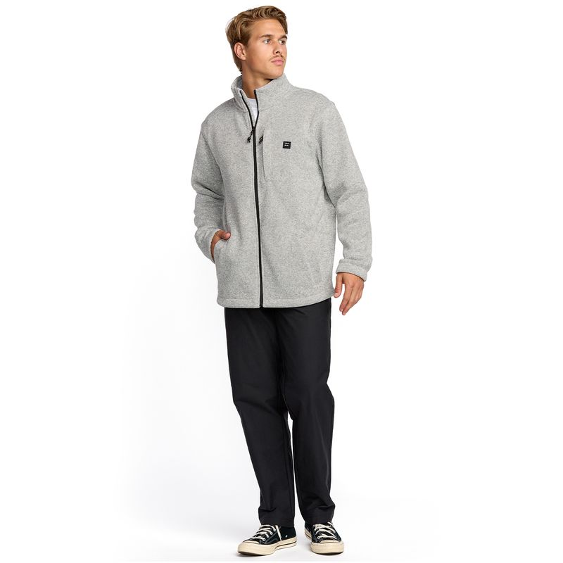 Polera-Para-Hombre-Boundary-Mock-Zip-Gris-Billabong