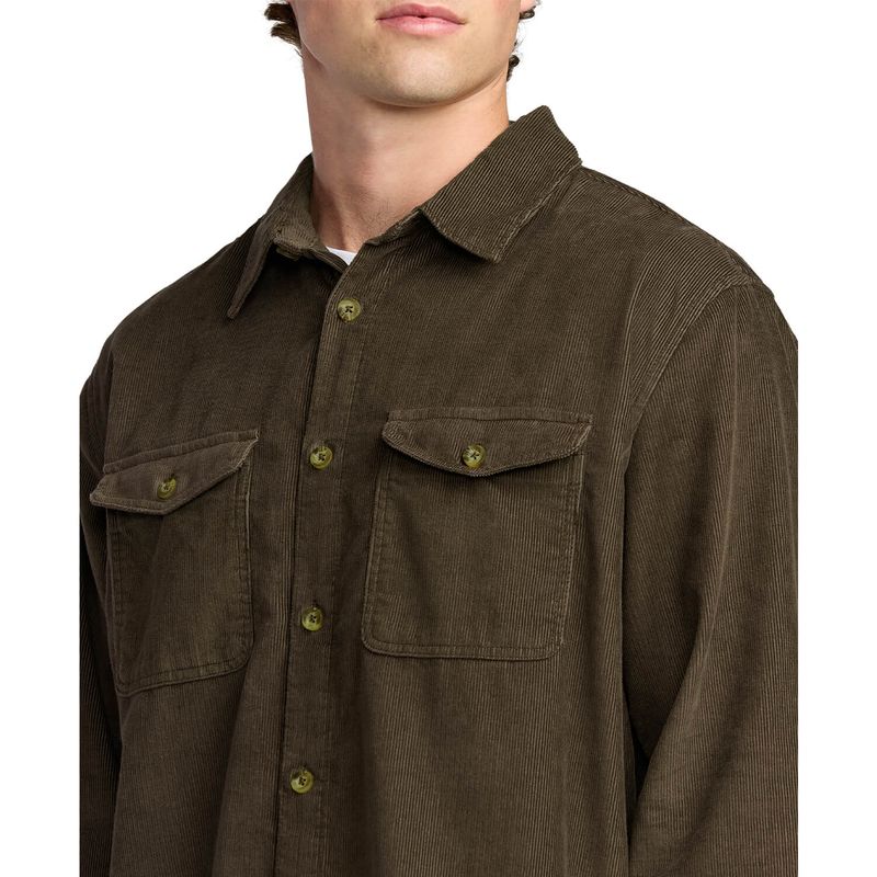 Camisa-Para-Hombre-Manga-Larga-Austin-Garage-Marron-Billabong