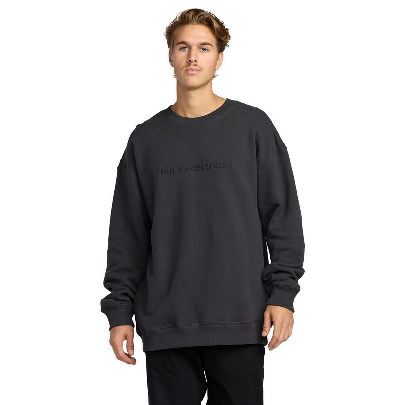 Polera-Para-Hombre-Polera-Iconic-Emboss-Crew-Negro-Billabong