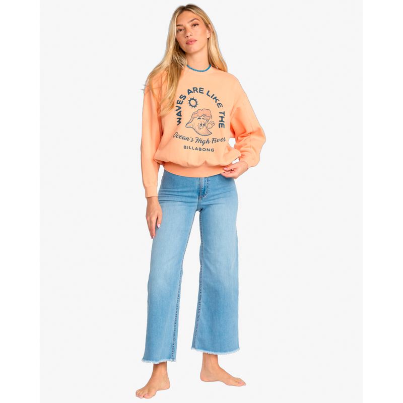 Polera-Para-Mujer-Polera-Time-For-Kendal-Crew-Naranja-Billabong