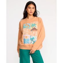 Polera Para Mujer Polera Echo Crew Naranja Billabong
