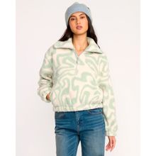 Polera Para Mujer Polera Barra Half Zip Verde Billabong