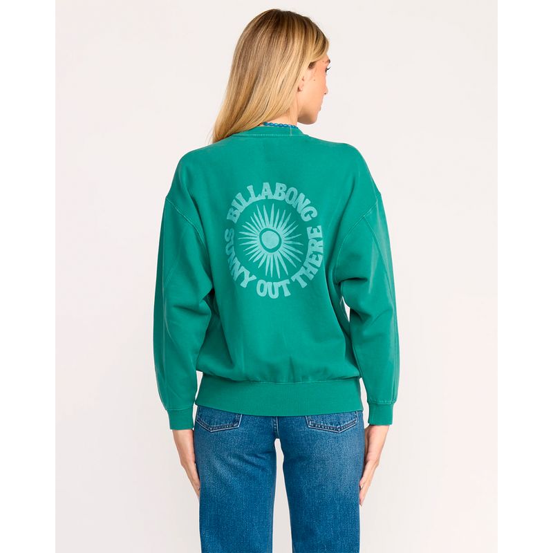 Polera-Para-Mujer-Polera-Time-For-Kendal-Crew-Verde-Billabong