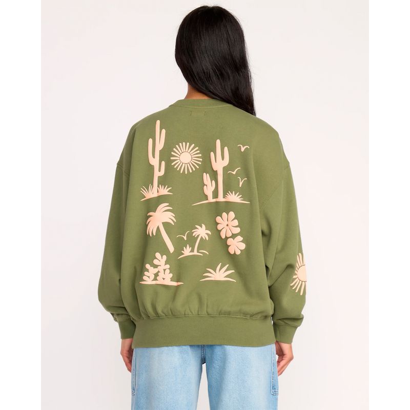 Polera-Para-Mujer-Polera-Sun-Wave-Livin-Kendal-Crew-Verde-Billabong