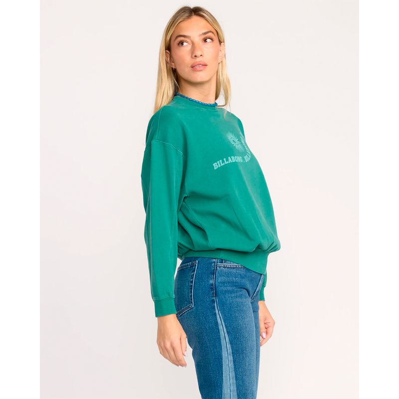 Polera-Para-Mujer-Polera-Time-For-Kendal-Crew-Verde-Billabong