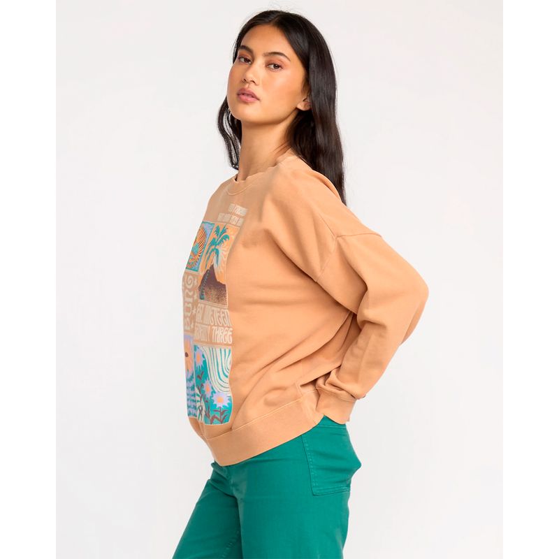 Polera-Para-Mujer-Polera-Echo-Crew-Naranja-Billabong