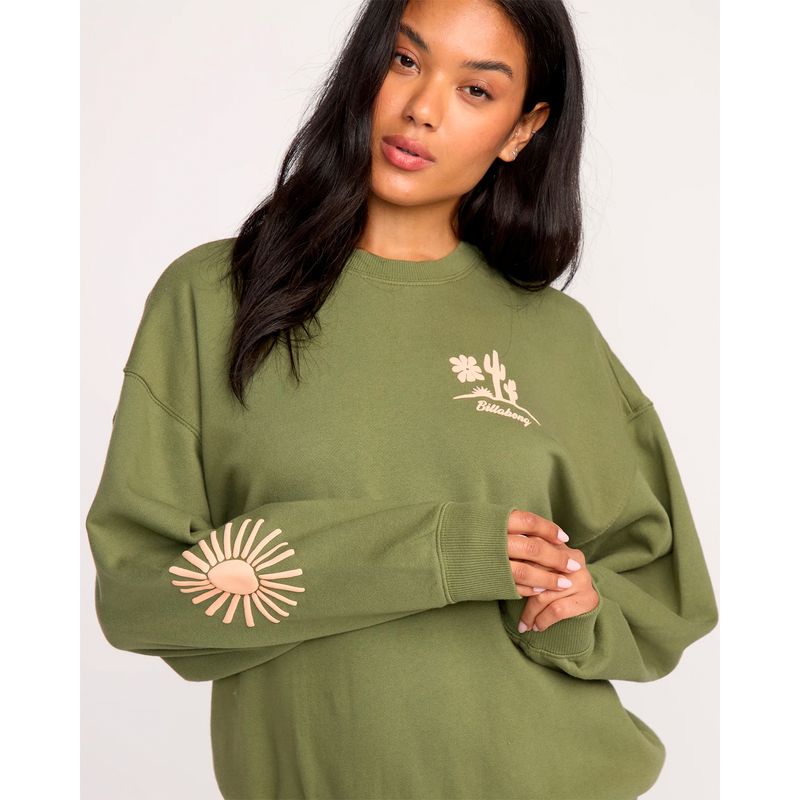 Polera-Para-Mujer-Polera-Sun-Wave-Livin-Kendal-Crew-Verde-Billabong