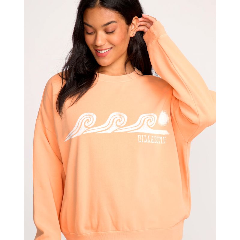 Polera-Para-Mujer-Polera-Echo-Crew-Naranja-Billabong