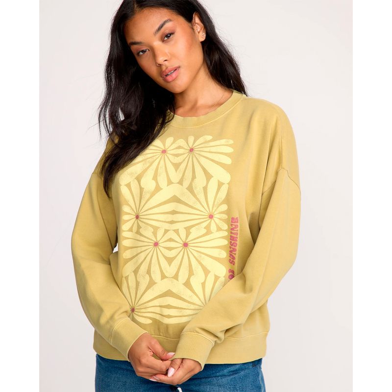 Polera-Para-Mujer-Polera-Echo-Crew-Verde-Billabong