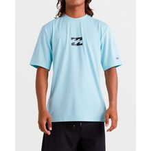 Lycra Para Hombre Manga Corta All Day Wave Celeste Billabong