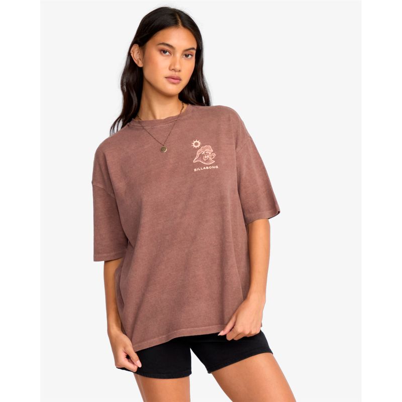 Polo-Para-Mujer-The-Great-Waves-Marron-Billabong