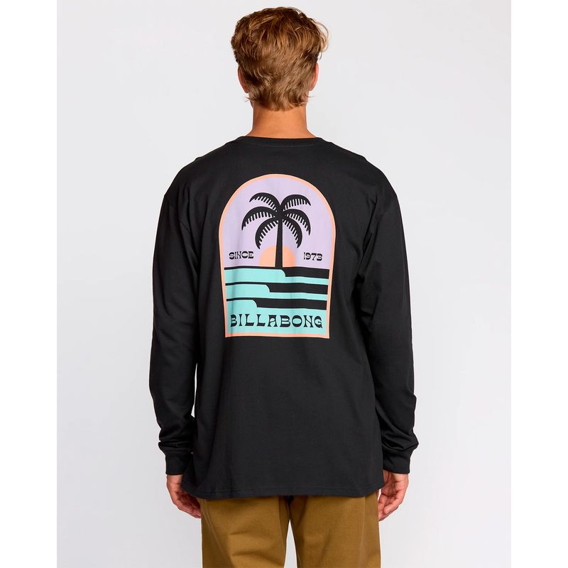 Polo-Para-Hombre-Manga-Larga-Portal-Regular-Negro-Billabong