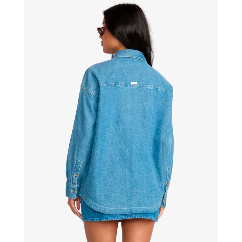 Camisa-Para-Mujer-Manga-Larga-Fadeaway-denim-Shacket-Celeste-Billabong